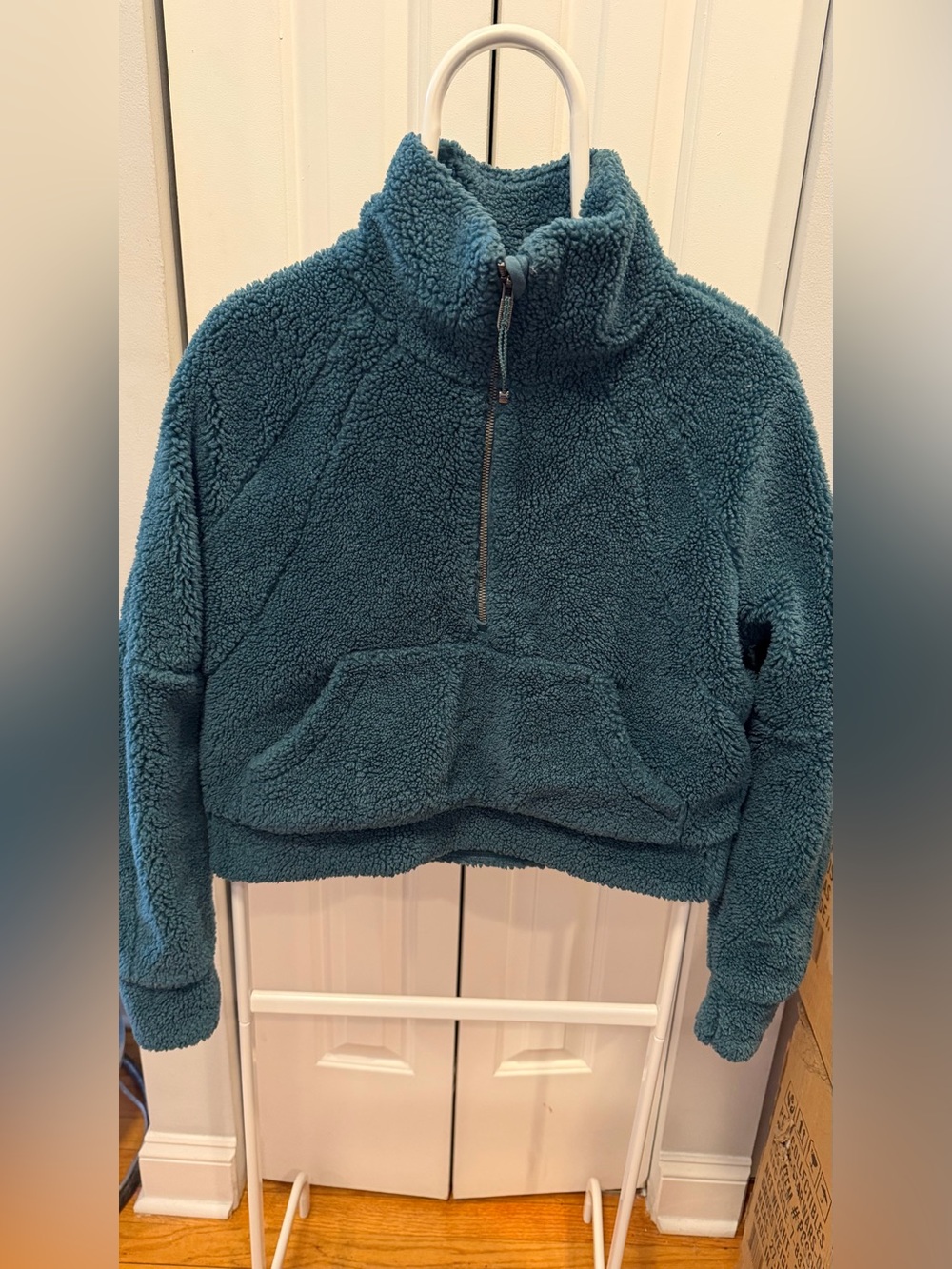 Lululemon Scuba Oversized Cropped Fleece Funnel Neck Green Jasper XS/S Women’s